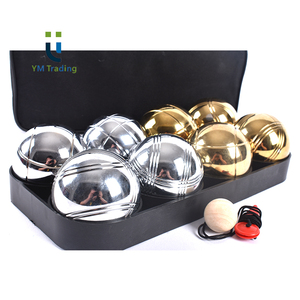 Ensemble <span class=keywords><strong>de</strong></span> <span class=keywords><strong>boules</strong></span> <span class=keywords><strong>de</strong></span> pétanque YUMING Deluxe Or et Argent avec lignes gravées, <span class=keywords><strong>boules</strong></span> personnalisées en acier/métal écologiques <span class=keywords><strong>de</strong></span> 7,2 cm pour usage extérieur - Product Image 4