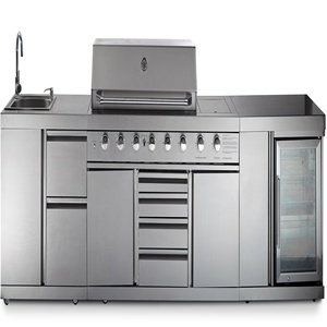 2021 Multi function BBQ Metal Outdoor Kitchen Cabinet Outside Kitchen Set Designs Australia