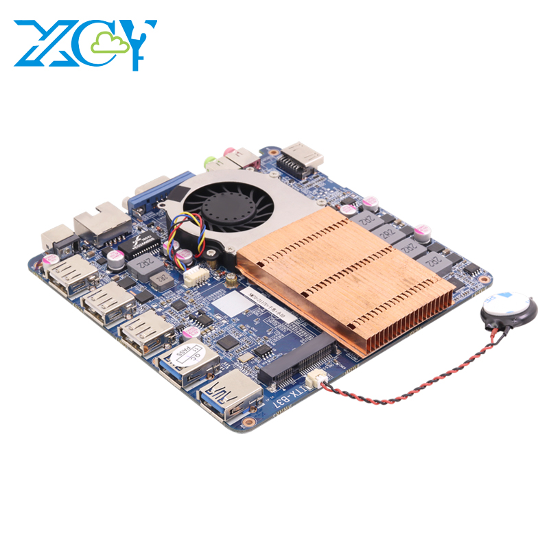 XCY процессоры 1007U 2117U mini itx материнская плата 12x12 см ddr3 x86 одноплатный компьютер