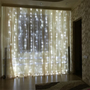 <span class=keywords><strong>Twinkle</strong></span> <span class=keywords><strong>Star</strong></span> 3M X 3M 300 LED ventana cascada cortina cadena luz UE/EE. UU. Enchufe para boda fiesta exterior Interior decoraciones de pared - Product Image 2