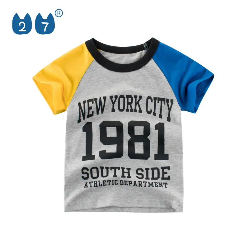 Newest England Fashion Letter Print Children T Shirts For Boys