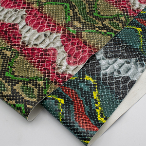 Sentetik yılan cilt deri su geçirmez PU kumaş çantalar eldiven giysiler kanepeler mobilya elastik özellikler üretilen rulo şekli - Product Image 6