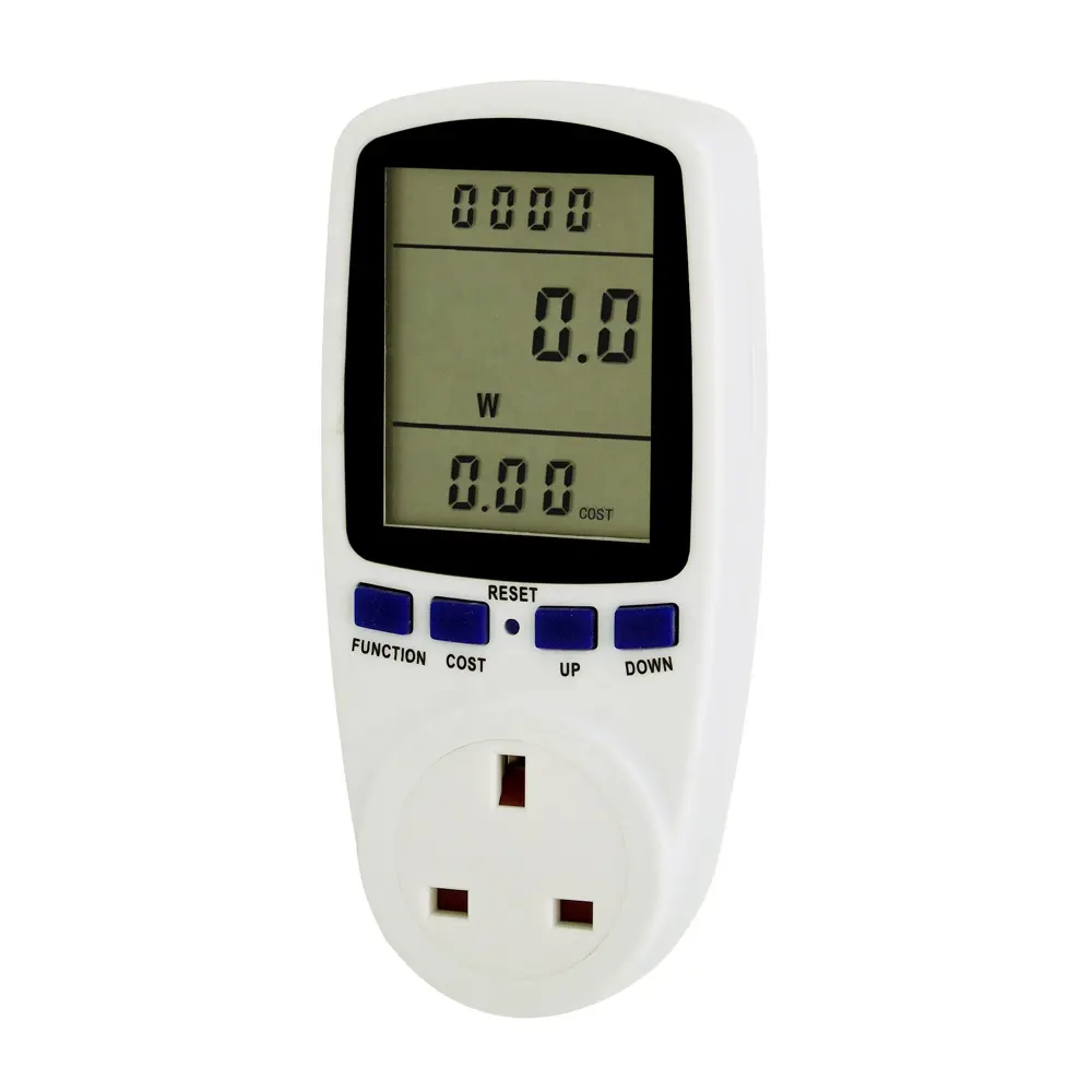 Plug in energy saving power meter socket UK Standard