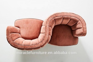 Tete-एक-Tete एस आकार मखमल सोफे - Product Image 6