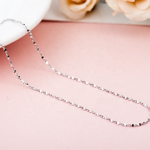 L02 सस्ता कस्टम सफेद सोना 925 स्टर्लिंग सिल्वर पॉपकॉर्न चेन स्टार हार - Product Image 4
