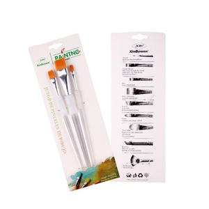 Usine chinoise en gros <span class=keywords><strong>aquarelle</strong></span> peinture <span class=keywords><strong>pinceau</strong></span> en plastique organique poignée transparente en Nylon cheveux huile peinture pinceaux d'art - Product Image 1