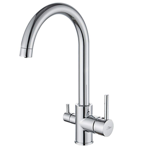 3 vie caldo e freddo in ottone <span class=keywords><strong>rubinetto</strong></span> da <span class=keywords><strong>cucina</strong></span> per acqua potabile lucido cromato, Tri-flow <span class=keywords><strong>rubinetto</strong></span> della <span class=keywords><strong>cucina</strong></span> <span class=keywords><strong>miscelatore</strong></span> - Product Image 1