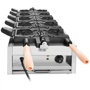 Macchina per Taiyaki 110V, Apparecchio per Pancake a Forma di Pesce e Coni Gelato, Novità per Uso Domestico o Ristorante - Product Image 4