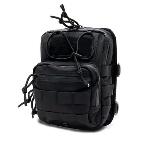 Sac <span class=keywords><strong>de</strong></span> <span class=keywords><strong>guidon</strong></span> fonctionnel en nylon 1000D, système Molle, imperméable, robuste, pour <span class=keywords><strong>moto</strong></span>, vélo, noir, 25x20x13cm, option <span class=keywords><strong>de</strong></span> logo personnalisé - Product Image 1