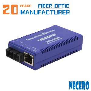 Necero 20 años cable de fibra óptica de manufactura de un solo núcleo de fibra a rj45 convertidor media converter sfp netlink - Product Image 5