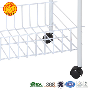 Cina Pasokan Desain Tahan Lama Xistainless <span class=keywords><strong>Steel</strong></span> Dapur Ponsel Sayuran Makanan Dapur Keranjang Perabot Dapur Troli - Product Image 5