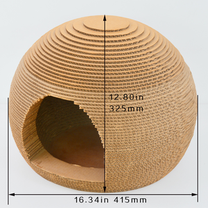 Venta caliente de las <span class=keywords><strong>cuatro</strong></span> estaciones de papel corrugado gato de Casa resistente al desgaste esférica gato de casa - Product Image 5