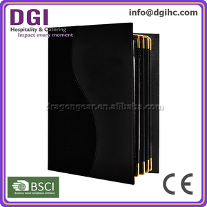 Venta directa de fábrica de menú de <span class=keywords><strong>restaurante</strong></span> de <span class=keywords><strong>las</strong></span> fundas de cuero hecho en china alibaba - Product Image 3