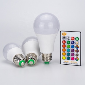 Bóng Đèn <span class=keywords><strong>LED</strong></span> Không Dây E27 24 Phím Điều Khiển Từ Xa 5W 10W Bóng Đèn <span class=keywords><strong>LED</strong></span> Nhiều Màu Thông Minh RGB - Product Image 5