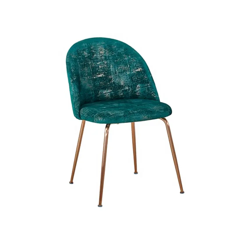 metal Simple Design Modern Hotel Furniture Custom Velvet Nordic dining Chair fabric/velvet chair with gold metal legs