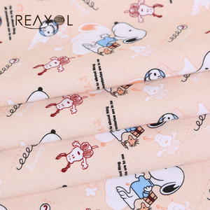 Belle snoopy 100 numérique imprimé <span class=keywords><strong>coton</strong></span> éponge français tricoté <span class=keywords><strong>tissu</strong></span> - Product Image 3