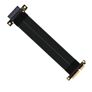 Alta calidad PCIE Ecpress3.0 8X cable de extensión con oro plateado conector (180 grados)