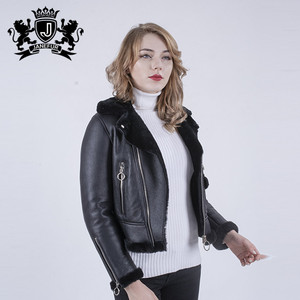 Venta al por mayor moda de invierno cálido de invierno genuino abrigo de <span class=keywords><strong>mujer</strong></span> de piel de oveja de <span class=keywords><strong>chaquetas</strong></span> de piel - Product Image 1