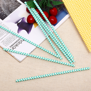 2019 Sản Phẩm Mới Dùng Một Lần <span class=keywords><strong>Chevron</strong></span> Sọc Giấy Ống Hút cho Trang Trí Đám Cưới - Product Image 1