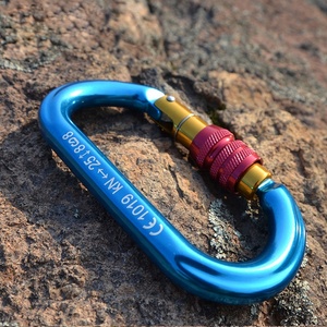 25kN oval de aluminio screwgate mosquetón de escalada en roca rescate espeleología rappel - Product Image 3