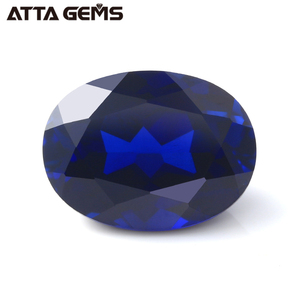 Gros Ovale Coupe <span class=keywords><strong>Saphir</strong></span> <span class=keywords><strong>Bleu</strong></span> Synthétique <span class=keywords><strong>Pierre</strong></span> <span class=keywords><strong>Prix</strong></span> Par Carat - Product Image 1