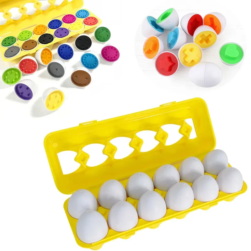 Amazon, лидер продаж, обучающая игрушка, сочетающиеся цвета яйца, формы для малышей
