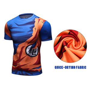 Impresión de transferencia de calor de manga corta erupción de <span class=keywords><strong>la</strong></span> bola del dragón del Anime Z patrón T Shirt - Product Image 3