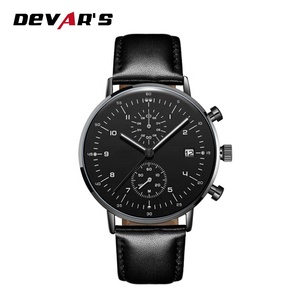 <span class=keywords><strong>Montre</strong></span> de sport pour hommes ou garçons, bracelet <span class=keywords><strong>en</strong></span> acier inoxydable et <span class=keywords><strong>en</strong></span> cuir, étanche 3atm, haute qualité - Product Image 2