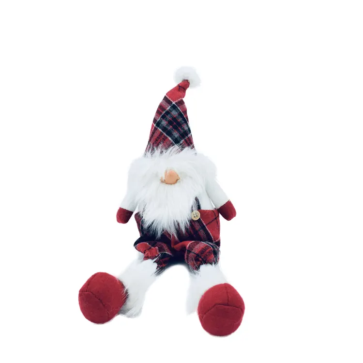 Nordic svedese ornamento di natale accessori per la casa di babbo natale tomte gnomes peluche lunga ciondola gambe shelf sitter