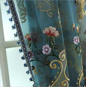 Rideau de lin en organza pour fêtes, dernier design à la mode, avec dentelle brodée marocaines, vente en ligne ^ - Product Image 5