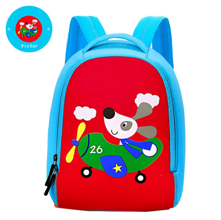 Mochila para bagagem de carrinho infantil, bolsa escolar com imagens de desenhos animados para crianças