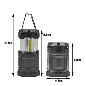 Lanterne LED portable COB Clover ABS, mini lampe blanche, utilisation en extérieur, jardin, suspension, étanche IP44, 3 piles AAA, urgence - Product Image 3