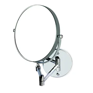 20cm Diameter Chrom Finish Magnifying Cosmetic Mirror Mounted On Wall