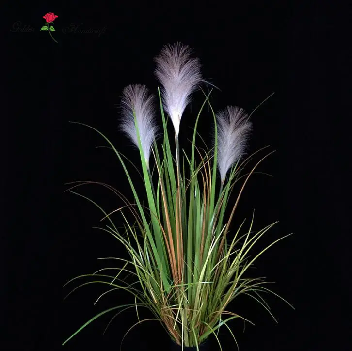 Vendita calda simulato giunco pampas cipolla erba artificiale phragmites australis