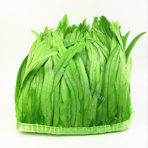 Precio al por mayor teñido pluma <span class=keywords><strong>de</strong></span> gallo recorte Polla Coque pluma <span class=keywords><strong>de</strong></span> la cola Fringe - Product Image 3