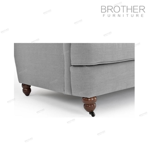 Grey. tejido 2 plazas habitación Europea elegante sofá seccional conjuntos - Product Image 3