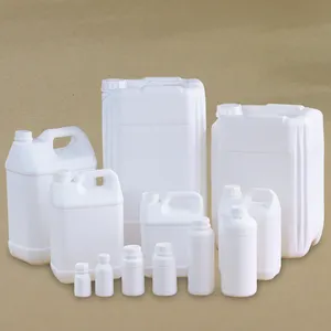 Botellas redondas de HDPE de plástico y etileno fluorado, recipientes cuadrados para detergente líquido para ropa