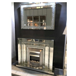 Chimenea eléctrica con <span class=keywords><strong>espejo</strong></span>, base <span class=keywords><strong>de</strong></span> cristal brillante, diamante, led - Product Image 3