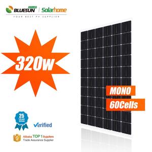 Panneau solaire transparent sans cadre Bluesun 315 W 320W 325WP 330 Watt Double vitrage Panneau solaire pour carport Pergola - Product Image 4