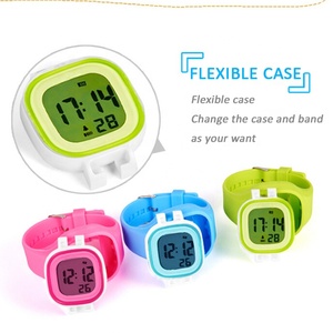 Movt — <span class=keywords><strong>montre</strong></span> numérique chinoise en Silicone Odm pour enfants, carré, analogique, Design, <span class=keywords><strong>Bracelet</strong></span> en <span class=keywords><strong>plastique</strong></span>, 9mm, boucle à crochet, 2020 - Product Image 5