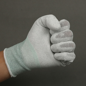 Guantes antiestáticos de alta calidad con revestimiento de Pu, guantes de trabajo cómodos de punto de poliéster - Product Image 2
