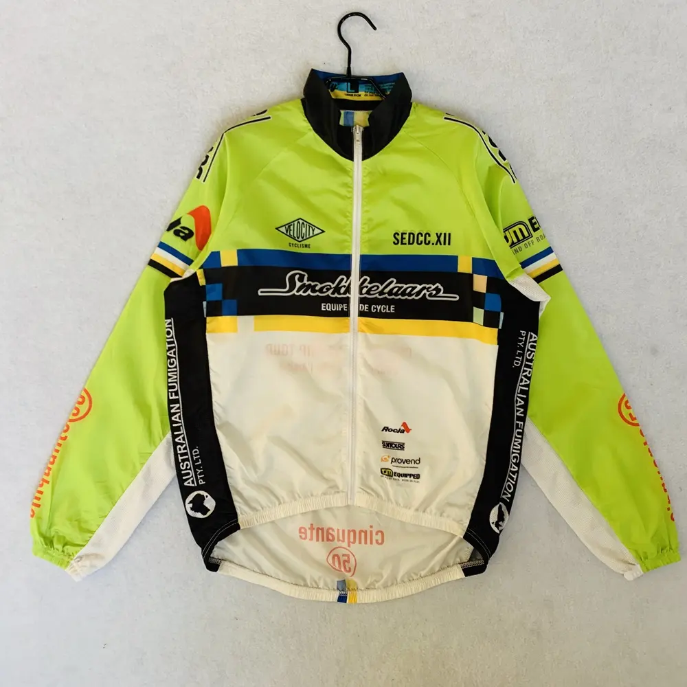 Etiquettes en polyester à personnaliser, petite veste coupe-vent pour cyclisme, fabriqué en chine, vente en gros