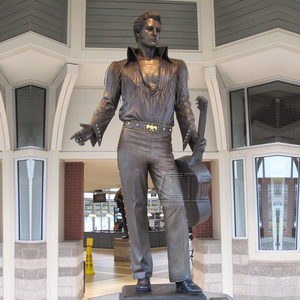 Jardín de vida tamaño famoso figura de bronce <span class=keywords><strong>elvis</strong></span> <span class=keywords><strong>presley</strong></span> estatua - Product Image 1