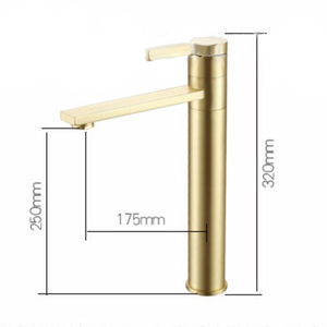 Bagno Alto Bacino Rubinetto Piattaforma Ha Montato Un Foro D'oro Del Bacino Del Rubinetto - Product Image 3