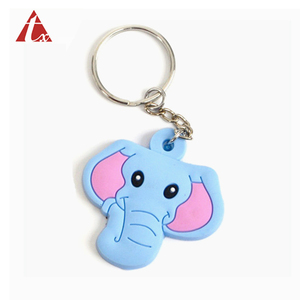 OEM profesión de cualquier forma animal perro elefante 3d de goma suave de pvc llavero personalizado llavero animal - Product Image 2