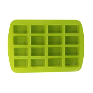 16 Khoang Biểu Tượng Tùy Chỉnh Loaf Pan Bánh Xà Phòng Khuôn Hình Chữ Nhật De Silicona Para Reposteria Silicone Khuôn Cho Bánh