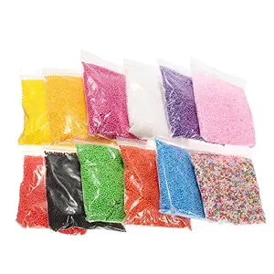 Giocattolo palline di schiuma colorate confezione da 12 palline di schiuma di polistirolo Mini perline fai da te giocattolo per bambini 12 colori