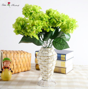 6 Người Đứng Đầu Tím Hydrangea Đơn Stem Faux Silk Hydrangea Để Bán - Product Image 4