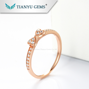 Personalizado Au750 18 K oro rosa anillo de compromiso anillo de diamante anillo de boda para mujer - Product Image 2