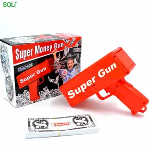 China Suppliers Wholesale New Arrival Creative Machine Make It Rain Money Cheap Plastic Toy Gun